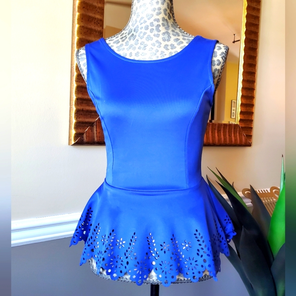 Peblum Tank In Royal Blue